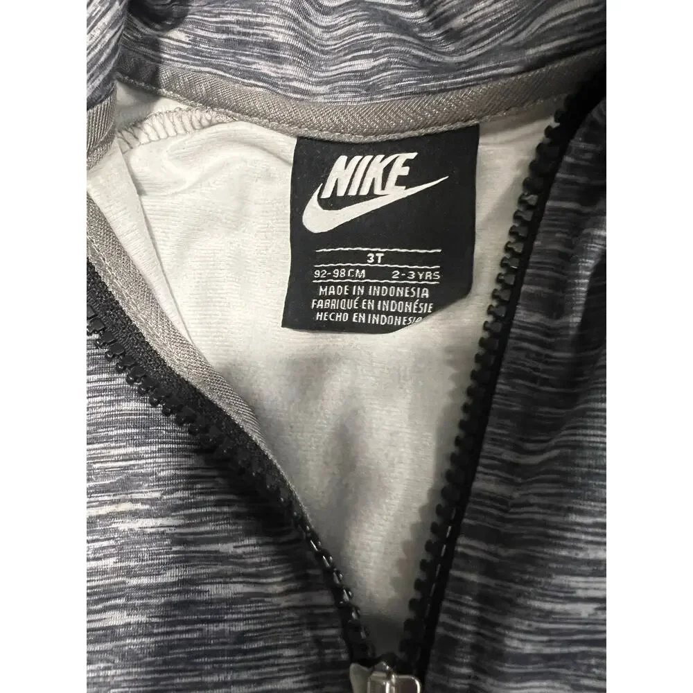 Nike Toddler 2T Gray Heather Logo Tape Full Zip Track Jacket